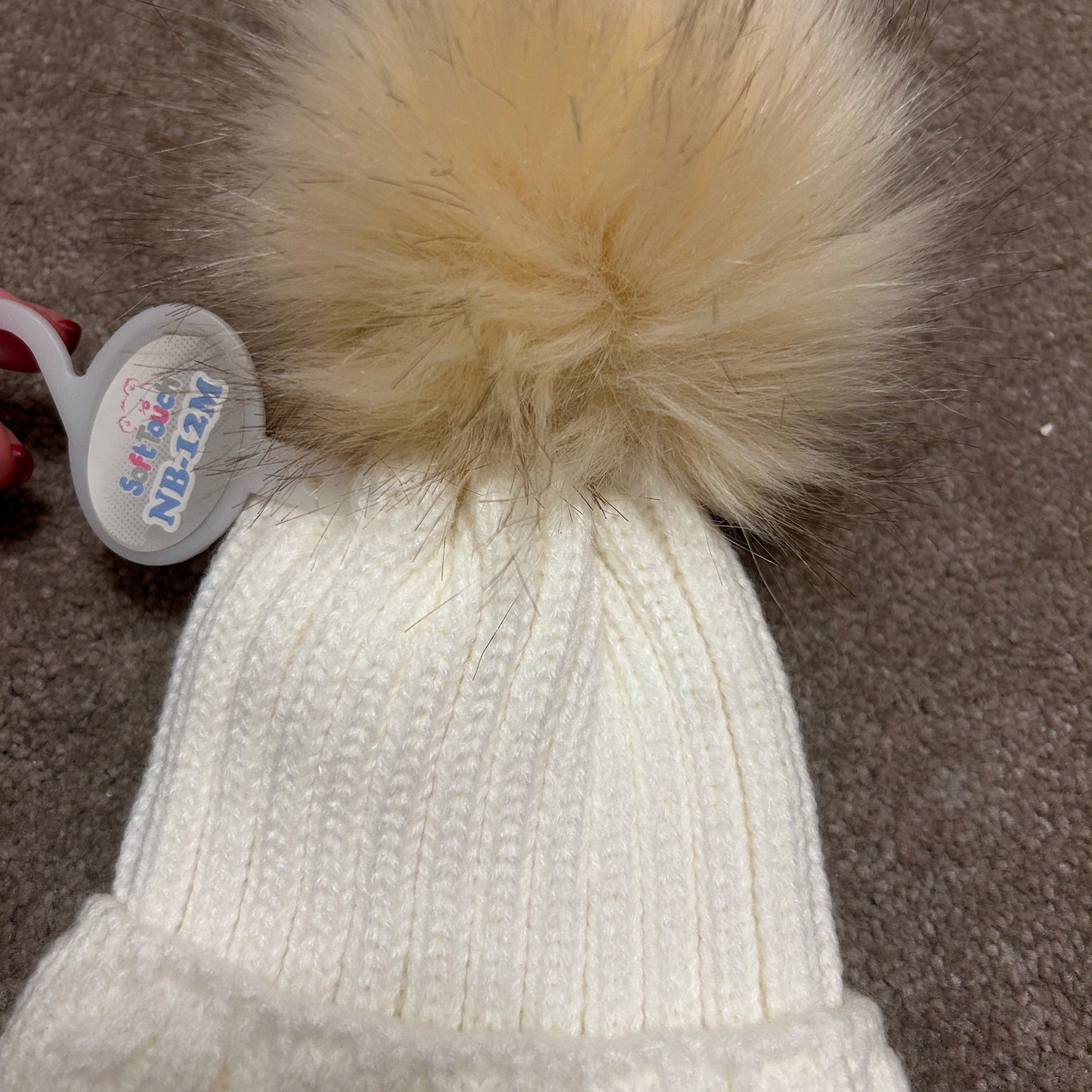 single pom pom baby hats