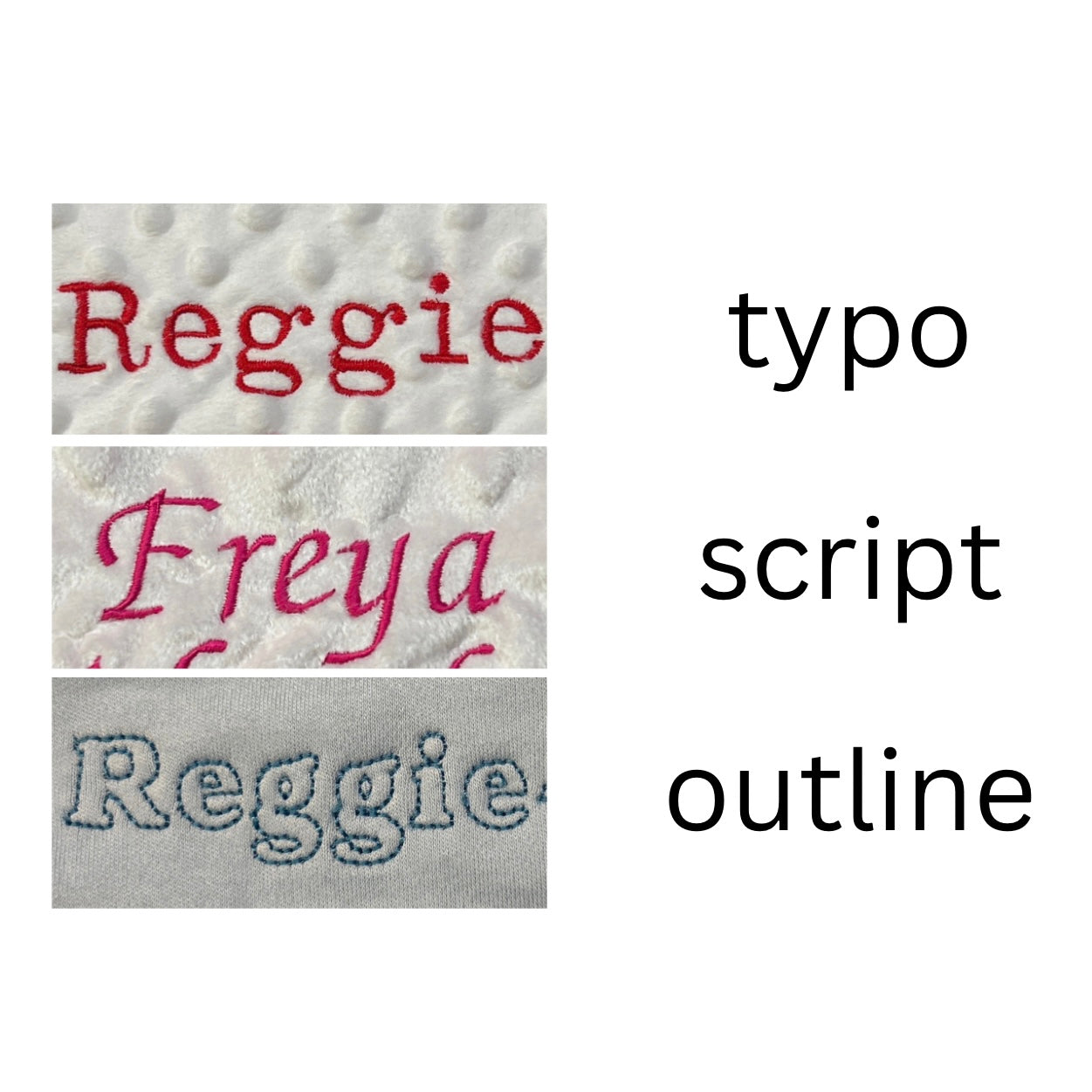 white bobble comforter tag