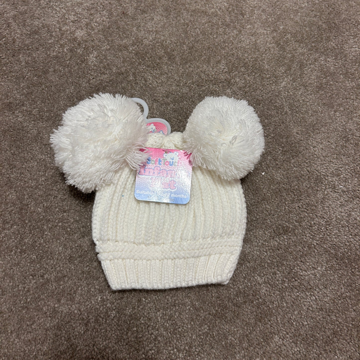 double pom pom baby hats